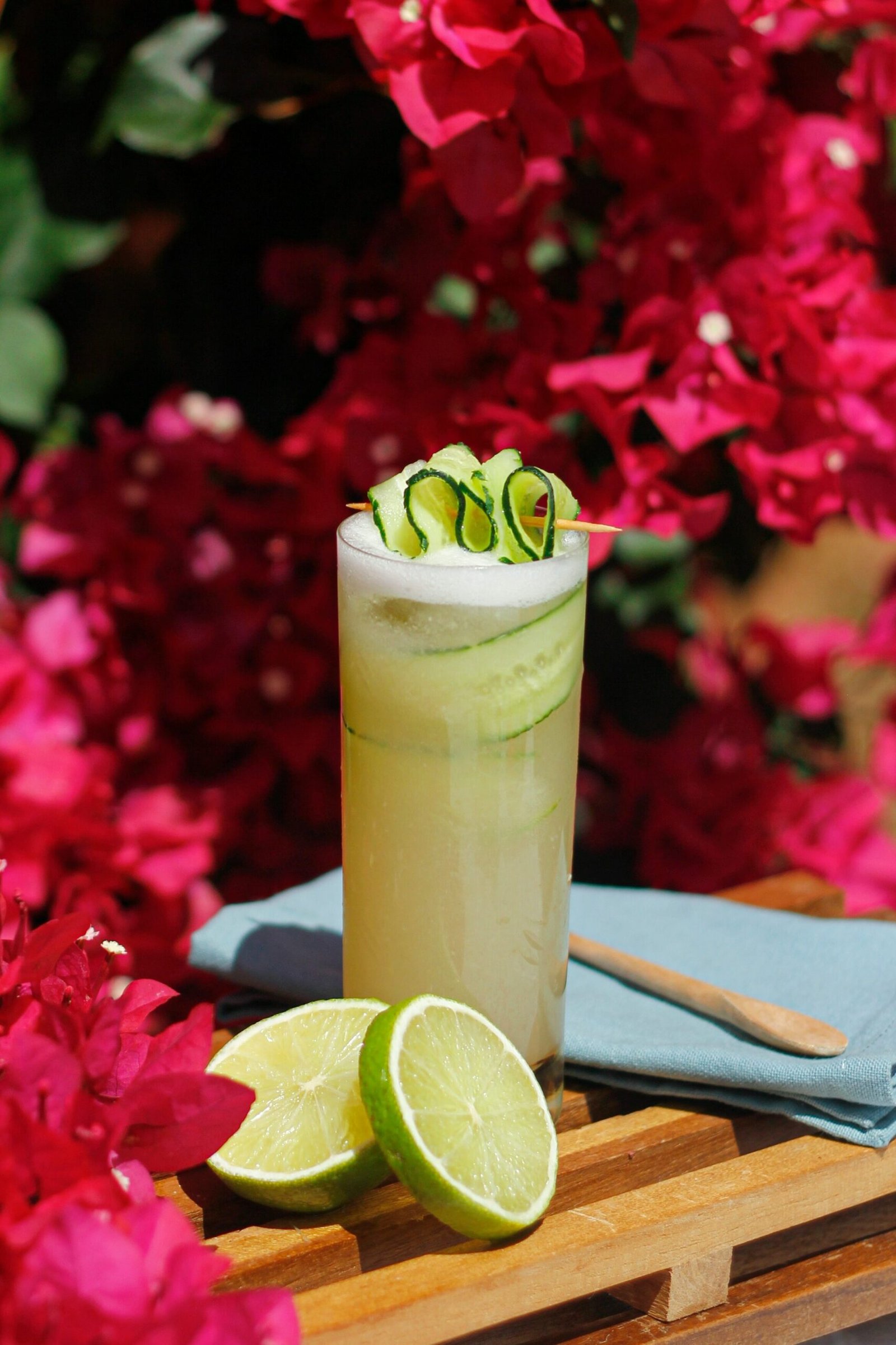 Cucumber mint glow summer cocktail
